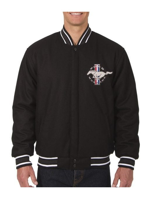 Mustang Black Wool Varsity Jacket