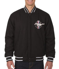 Mustang Black Wool Varsity Jacket