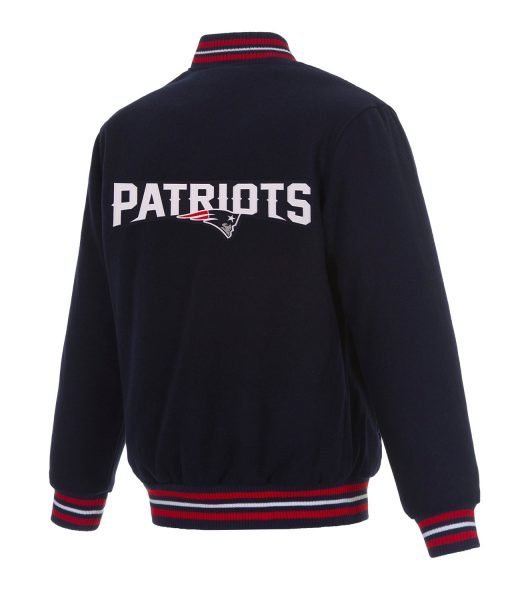 New England Patriots Varsity Navy Blue Wool Jacket