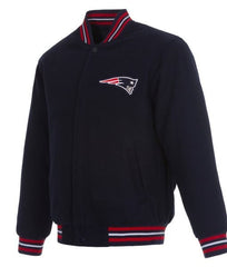 New England Patriots Varsity Navy Blue Wool Jacket