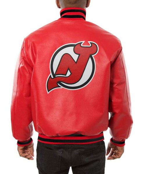 New Jersey Devils Varsity Leather Jacket