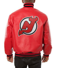 New Jersey Devils Varsity Leather Jacket