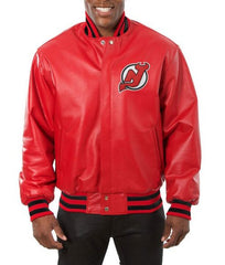 New Jersey Devils Varsity Leather Jacket