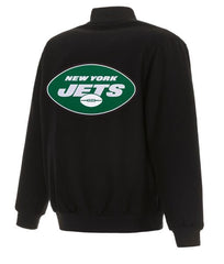 New York Jets Varsity Black Wool Jacket