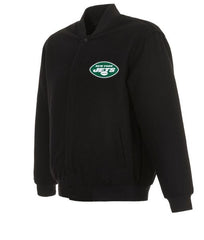 New York Jets Varsity Black Wool Jacket