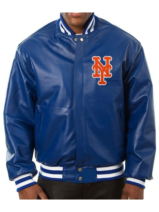 New York Mets Varsity Leather Jacket