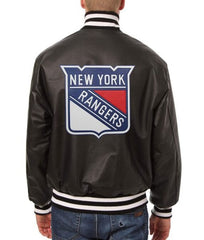 New York Rangers Varsity Leather Jacket