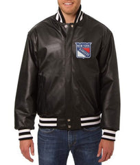 New York Rangers Varsity Leather Jacket