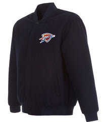 Oklahoma City Thunder Varsity Navy Blue Wool Jacket