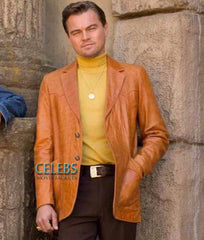 Once Upon a Time In Hollywood Leonardo DiCaprio Leather Blazer Coat
