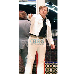 Once Upon A Time In Hollywood Brad Pitt White Jacket