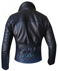 Rachel Bilson Stunning Quilted Biker Jacket