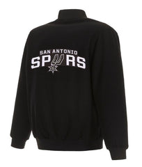 San Antonio Spurs Varsity Black Wool Jacket