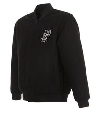 San Antonio Spurs Varsity Black Wool Jacket