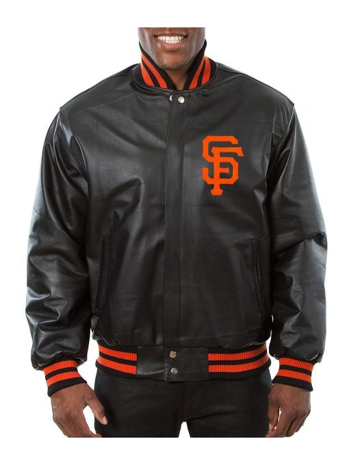 San Francisco Giants Varsity Black Leather Jacket