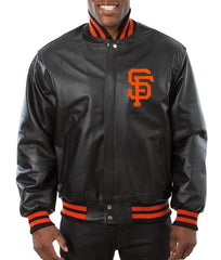 San Francisco Giants Varsity Black Leather Jacket