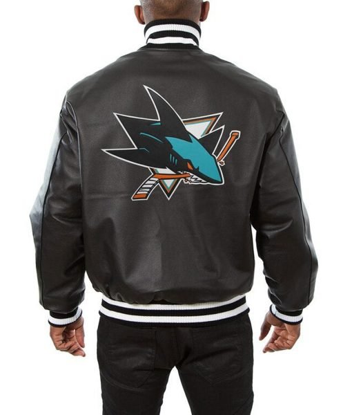 San Jose Sharks Varsity Leather Jacket