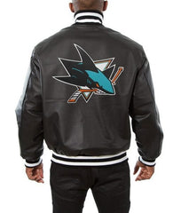 San Jose Sharks Varsity Leather Jacket