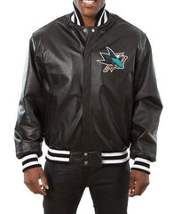 San Jose Sharks Varsity Leather Jacket