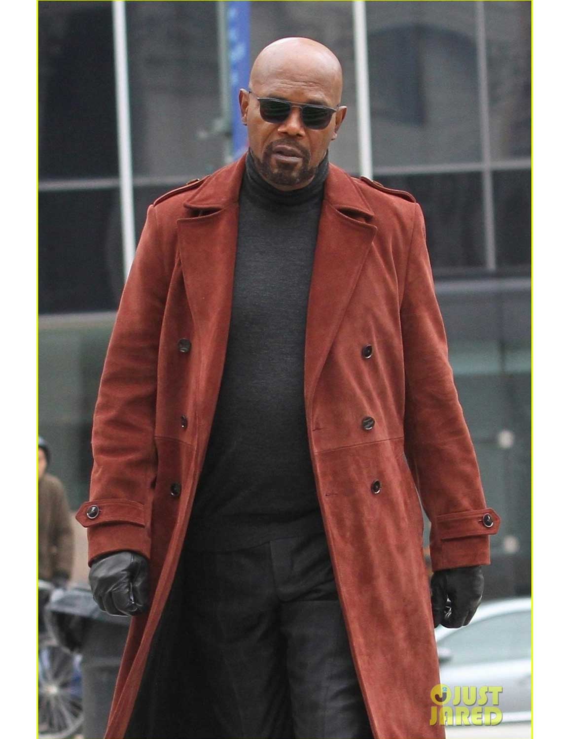 Samuel L. Jackson John Shaft Leather Coat