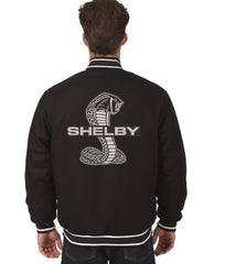 Shelby Black Wool Varsity Jacket