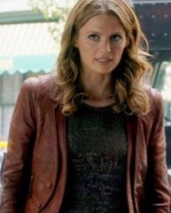 Stana Katic Castle Kate Beckett Stylish Design Coat