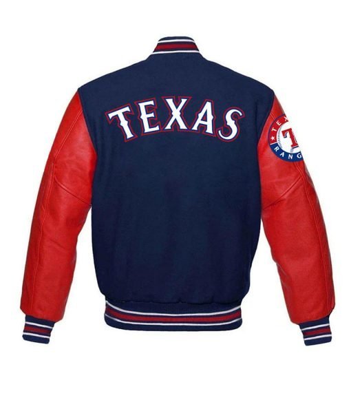 Texas Rangers Red and Blue Varsity Jacket