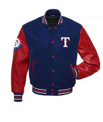 Texas Rangers Red and Blue Varsity Jacket