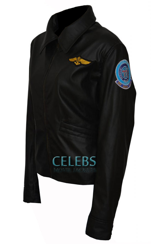Top Gun Kelly McGillis (Charlie) Leather Jacket