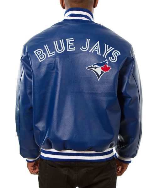 Toronto Blue Jays Varsity Royal Blue Leather Jacket
