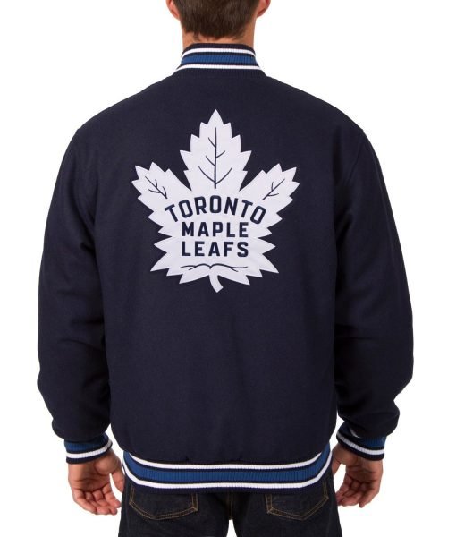 Toronto Maple Leafs Varsity Navy Blue Wool Jacket
