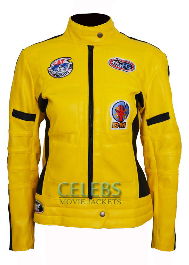 Kill Bill Uma Thurman Yellow Motorcycle Jacket