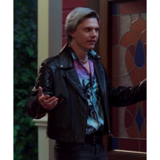 WandaVision Pietro Maximoff Black Biker Leather Jacket