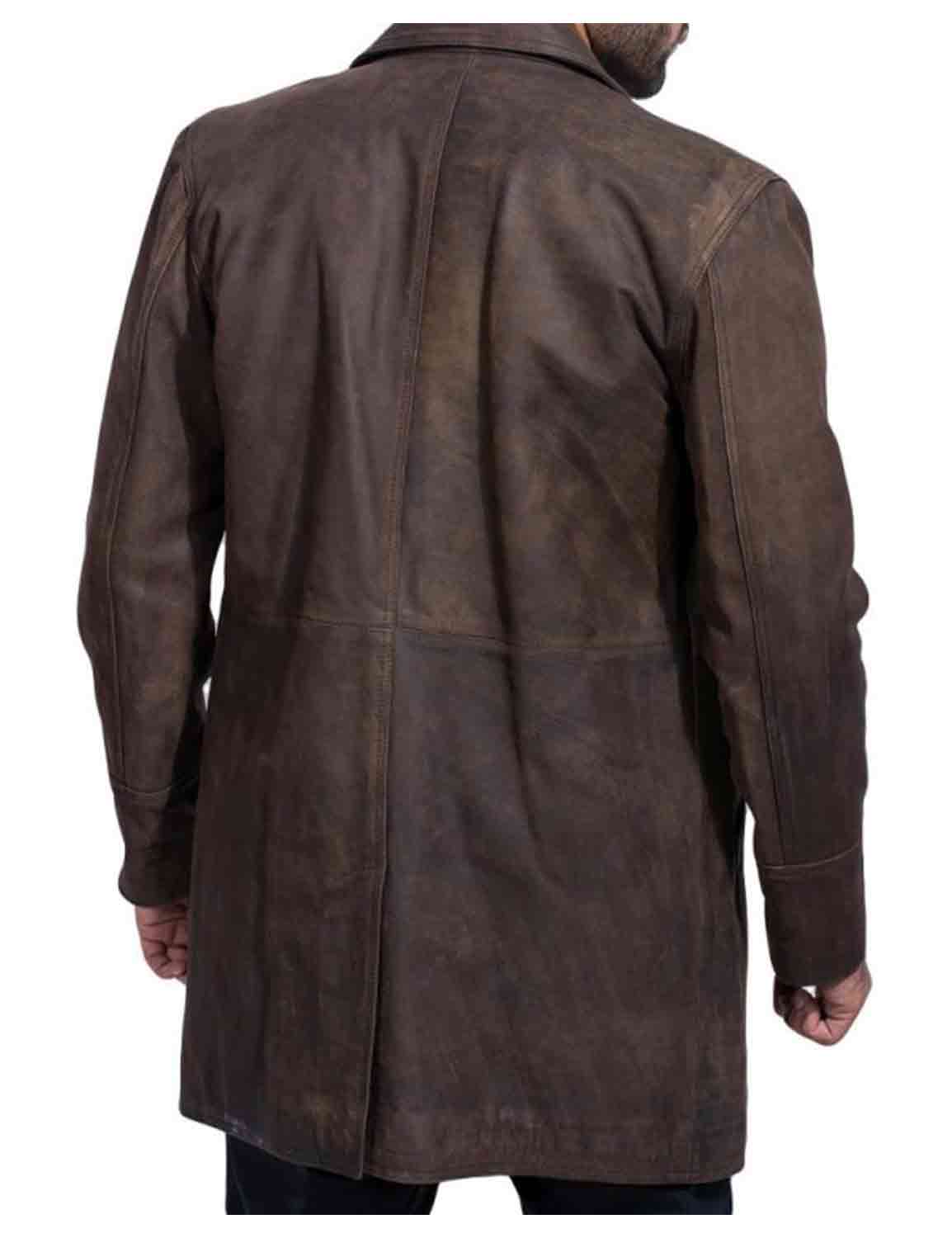 John Hurt War Doctor Who Brown Leather Coat