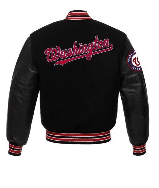 Washington Nationals Black Varsity Jacket