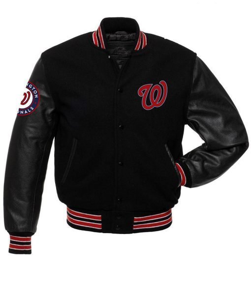 Washington Nationals Black Varsity Jacket