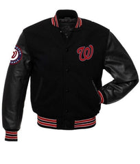 Washington Nationals Black Varsity Jacket