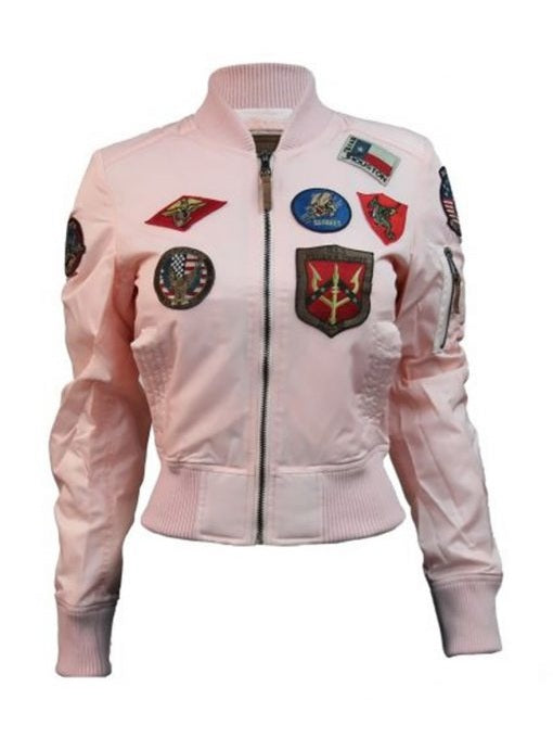 Womens Top Gun MA-1 Jacket With Patches