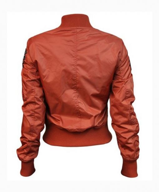 Womens Top Gun MA-1 Rust Bomber Jacket