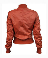 Womens Top Gun MA-1 Rust Bomber Jacket